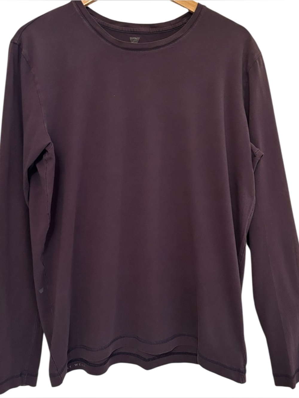 Mack Weldon Long Sleeve T Shirt Mens XL‎ Plum Crewneck Pima Cotton Casual Base